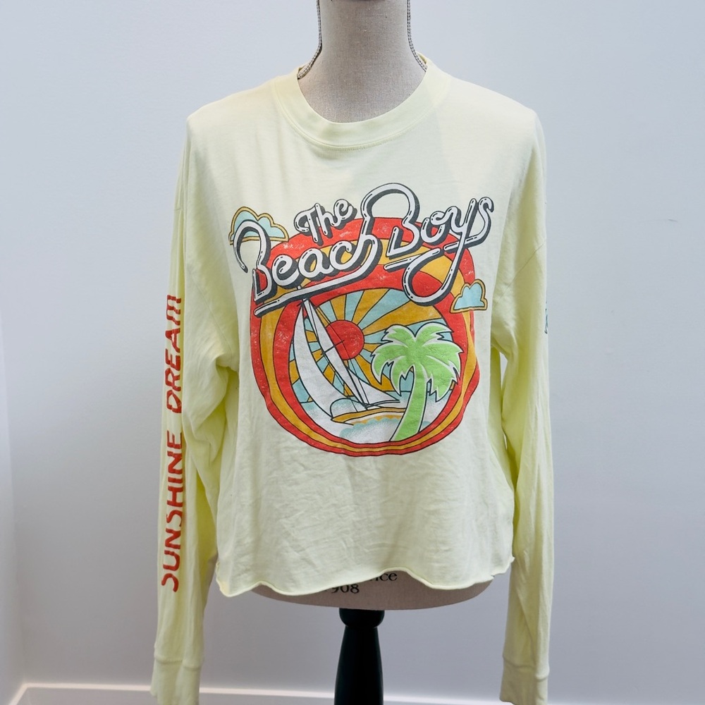 DAYDREAMER Beach Boys Soft Yellow Long Sleeve Shirt